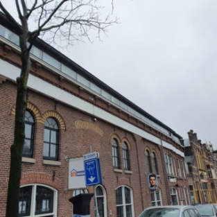 Glasbewassing en boeidelen reiniging object Alkmaar Kanaalkade Februari 2020