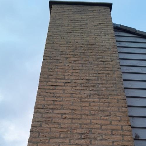 Complete renovatie gevel & schoorsteen woning particulier Texel Oktober 2024