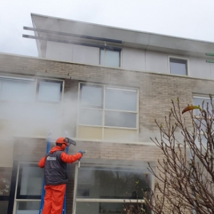 Gevel schoonmaken en impregneren woning Heerhugowaard December 2020