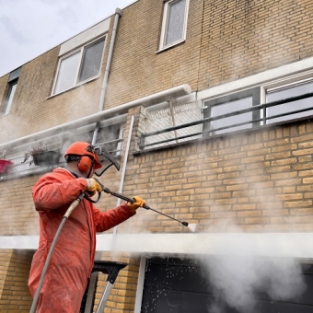 Gevel reiniging en impregneren woningen Alkmaar Bergermeer Januari 2022