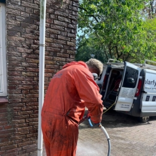 Gevelrenovatie en gevelbekleding reiniging woning particulier Hoorn September 2022