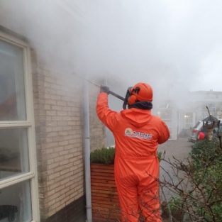 Gevel schoonmaken en impregneren woning Heerhugowaard December 2020