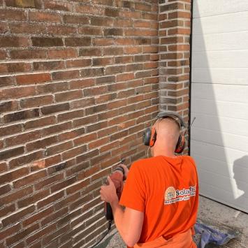 Renovatie gevel garage woning Schilderswijk Heerhugowaard Juni 2023