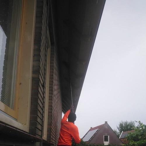 Reiniging houtwerk, gevels en terras Schermerhorn Augustus 2025