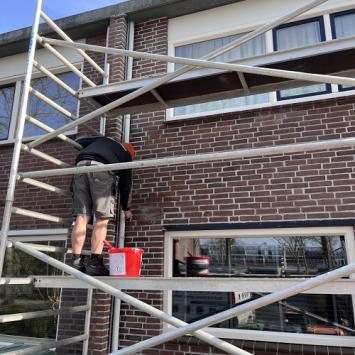 Renoveren gevel woning particulier Schilderswijk Heerhugowaard februari 2023