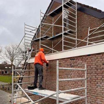 Gevelrenovatie woning Obdam hoekwoning particulier Januari 2024