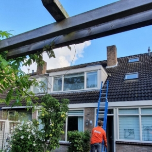 Reiniging dakkapel en gevelbekleding woning Middenmeer September 2020