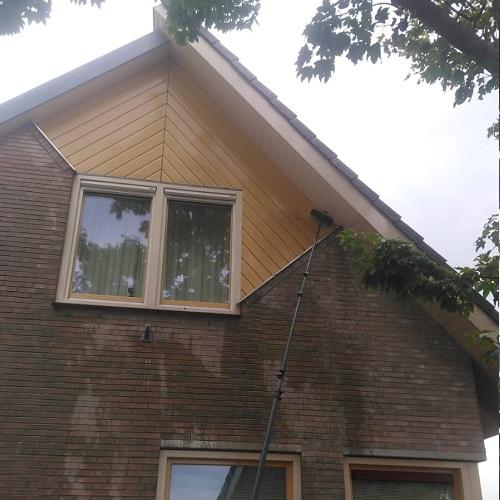 Reiniging houtwerk, gevels en terras Schermerhorn Augustus 2025