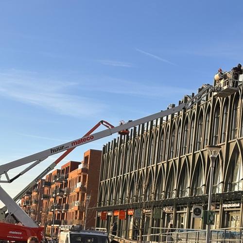 Reiniging staal, beton, ramen en terras Plaza West Haarlem December 2025