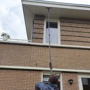 Reiniging boeidelen, dakkapel en betonnen dorpels buitenzijde woning Heemstede November 2020