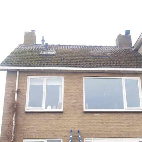 Reiniging dak en dakgootrand Lange Weide Oudendijk November 2025