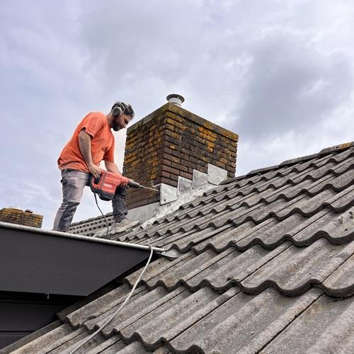 Gevelrenovatie en schoorsteenrenovatie woning Alkmaar Bergermeer juni 2024