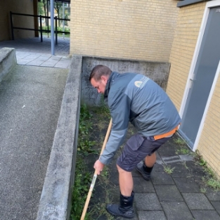 Straatwerk reiniging vereniging van eigenaren Alkmaar de Mare Juli 2021