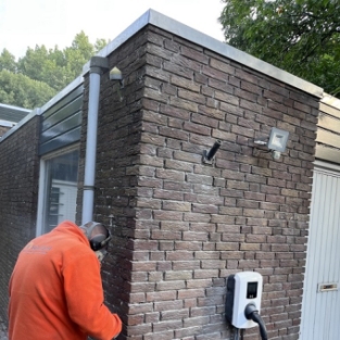 Gevelrenovatie en gevelbekleding reiniging woning particulier Hoorn September 2022