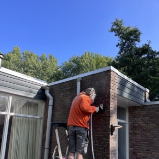 Gevelrenovatie en gevelbekleding reiniging woning particulier Hoorn September 2022