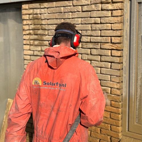 Renoveren gevel vakantiewoning De Koog, Texel maart 2025 