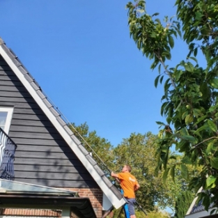 Zonnepanelen & zonnecollectoren schoonmaken woning particulier Ursem September 2020